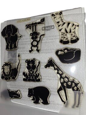 My Acrylix Zoo Animals Stamps Scrapbooking Close to My Heart Lion Monkey Bear